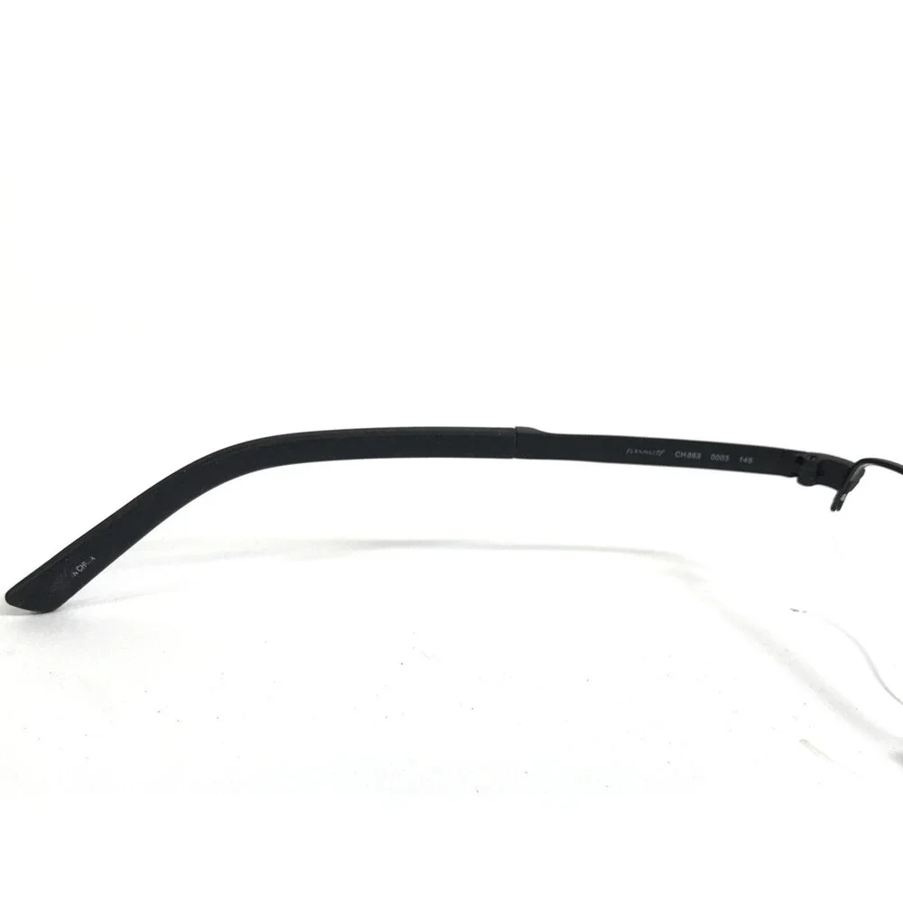 Chesterfield Eyeglasses Frames CH863 0003 Black Rectangle Half Rim 55-18-145